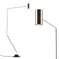 Modern Floor Lamp With Sleek Metal Structure And Contemporary Design