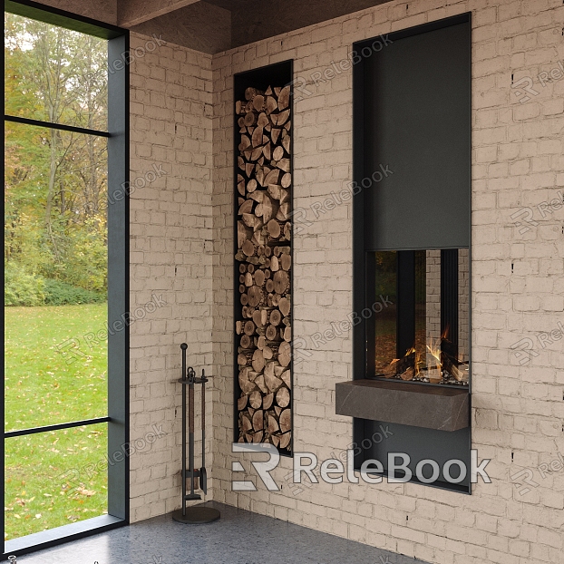 Homestay Fireplace Wood model