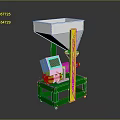 Karl Mayer Industrial Machine With Green Base Yellow Label And Feeding Hopper
