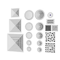 Different Types Of Air Conditioner Vents With Round Square And Grille Designs