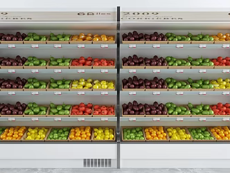 Modern Freezer Supermarket Freezer 3d model