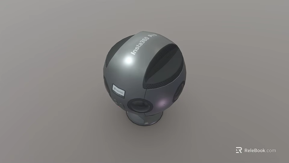 Jassway Spherical Projection Monitoring Device With Sleek Silver Design And Camera Lens 3d model 