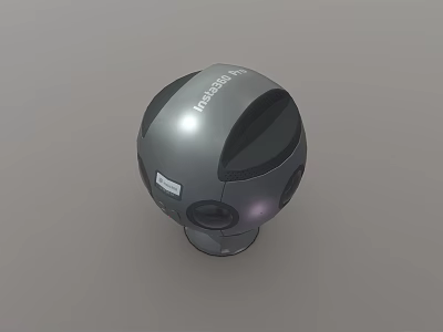Jassway Spherical Projection Monitoring Device With Sleek Silver Design And Camera Lens 3d model