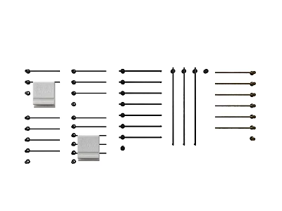Essential Bathroom Accessories Collection Including Towel Bars Hooks and Storage Holders 3d model