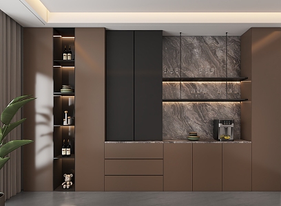 Modern Wine Cabinet Sideboard 3d model