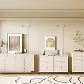 Cream Style Sideboard 3d model