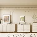 Cream Style Sideboard 3d model