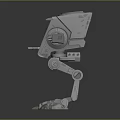 Mechanical Armored Walker Robot With Reinforced Legs And Joint Mechanisms