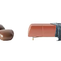 Modern sofa stool sofa stool combination 3d model