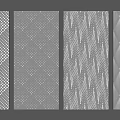 Decorative Perforated Metal Panels With Various Geometric And Pattern Designs 3d model