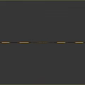 Yellow And Black Striped Speed Bump For Traffic Safety On Roads