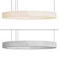 Modern Circular Pendant Light With Marble Texture And Two Tone Design For Interior Decor 3d model