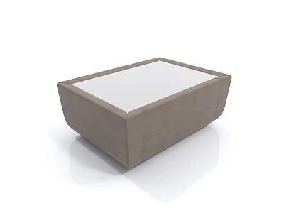 Modern Gray Bedside Table With White Top And Sleek Concrete Design 3d model