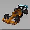 Orange Racing Car With Blue Rear Wing Number 118 Modern Sleek Design And Large Wheels