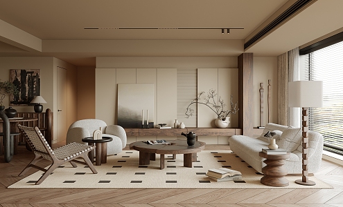 Quiet Living Room Ancient Home Living Room 3d model