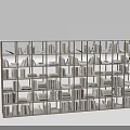 Modern Decorative Cabinet With Open Shelves Filled With Books And Decorative Items