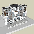 Modern Multi Storey Building Exterior Design With Balconies And Windows