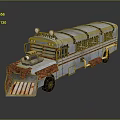 Industrial LOFT Bus Battle Bus Sci-Fi Bus Future Bus 3d model