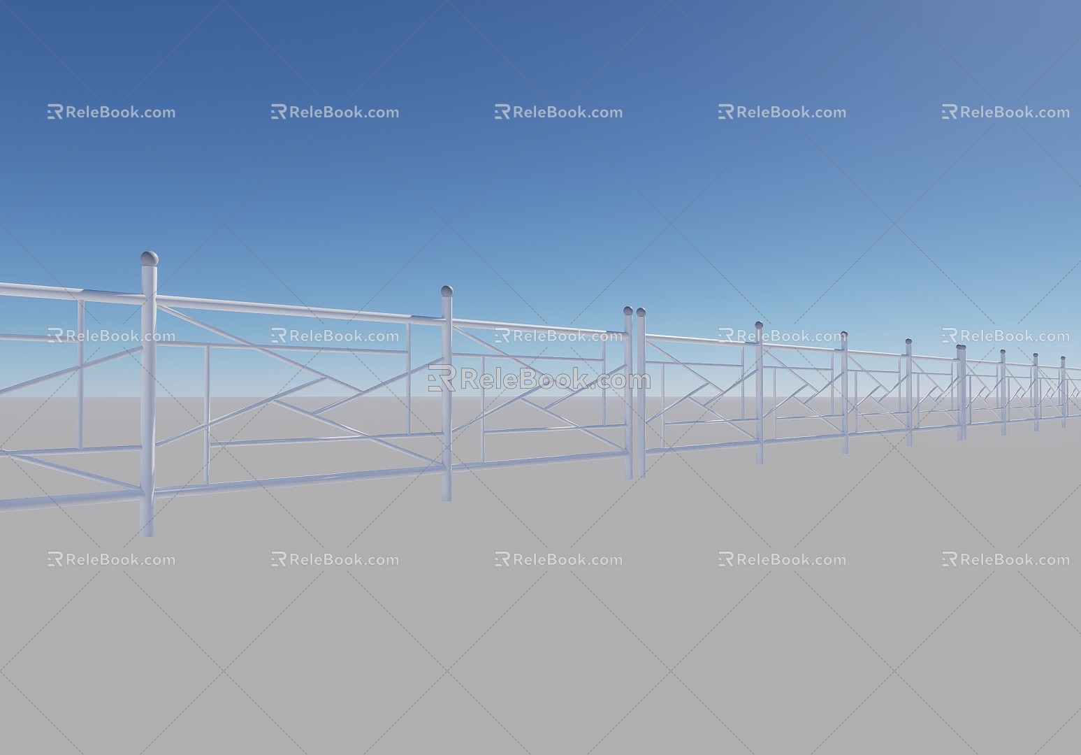 Modern Railing 3d model