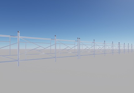 Modern Railing 3d model