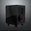 Sturdy Metal Safe Furniture with Combination Lock Red Dial Square Design and Legs