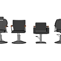Modern Black Leather Massage Chairs With Ergonomic Design And Metal Base Support