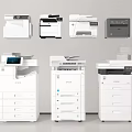 Office Appliances Multifunctional Printers Various Models With Print Copy Scan White Black 3d model