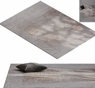 modern square carpet 3d model
