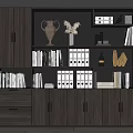 Modern Wooden Bookcase With Multi Tiered Shelves For Books Folders And Decorative Items