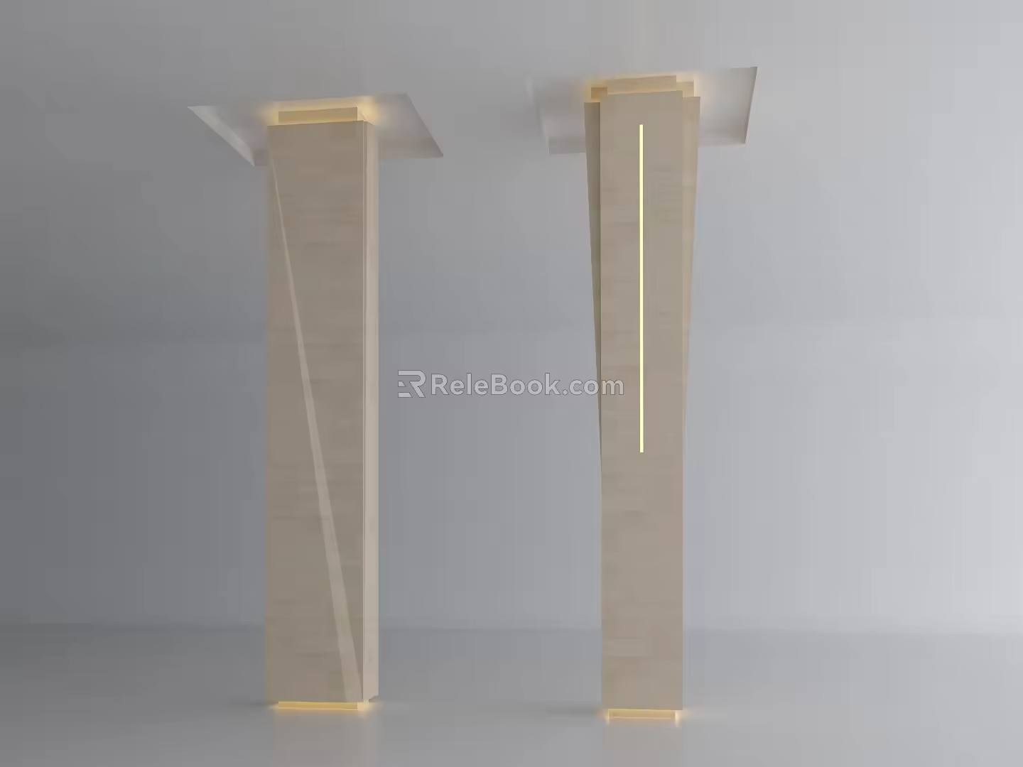 Decorative column Special-shaped square column Interior styling column 3d model