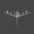 Military Fighter Jet In Flight With Weapon Loads And Number 28 Marking