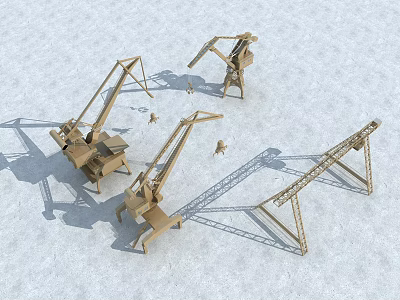 modern gantry crane 3d model
