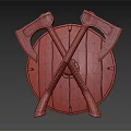 Modern Shield Tomahawk 3d model