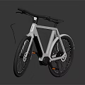 Sleek Modern Electric Bicycle With White Frame Black Handlebars And Black Seat