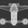 Intelligent Machine Drone With Four Propellers Transparent Cockpit And White Design