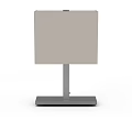 Sleek Modern Table Lamp With Square Fabric Shade And Metal Base Stand 3d model