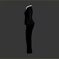 Dark Formal Business Suit With White Shirt And Tie For Professional Attire