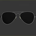 Stylish Aviator Sunglasses With Silver Frame And Black Lenses Fashion Accessory