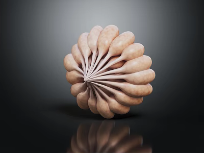 3D Printed Medical Device Component With Spherical Leaflet Structure For Biomedical Applications 3d model