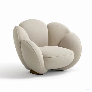 Petal Single Chair Sofa Chair Cloud Single Chair Fabric Sofa Single Sofa 3d model