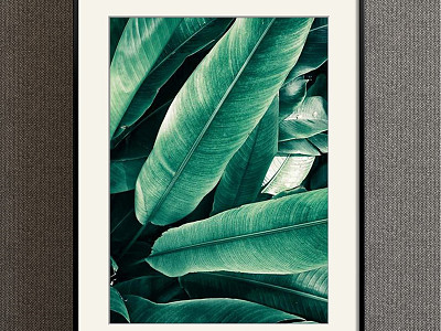 Modern Plant Painting Green Bedroom Plant Flower Leaves Decorative Painting model