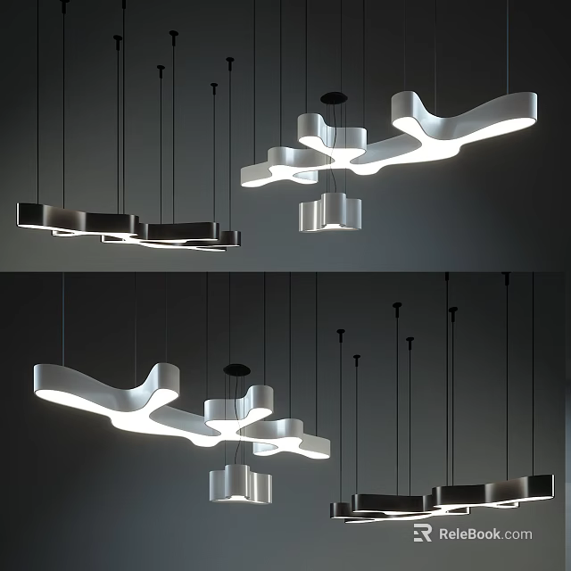 Abstract Shape Pendant Lights Modern Design For Interior Decoration And Lighting 3d model