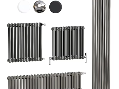 Modern Stainless Steel Radiators with Sleek Design Vertical and Horizontal Types for Home Heating 3d model