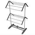 Metal Clothes Drying Rack With Multi Layer Structure And Hanging Clothes Design 3d model