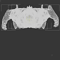 3D Rendered Horror Creature Character With Red Flesh And Twisted Biological Structure