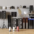 Different Types of Home Audio Headphones and Speakers Featuring Floorstanding Bookshelf and Decorative Designs
