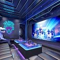 KTV Single Room KTV Single Room Entertainment Club Night Club Cabaret Bar 3d model