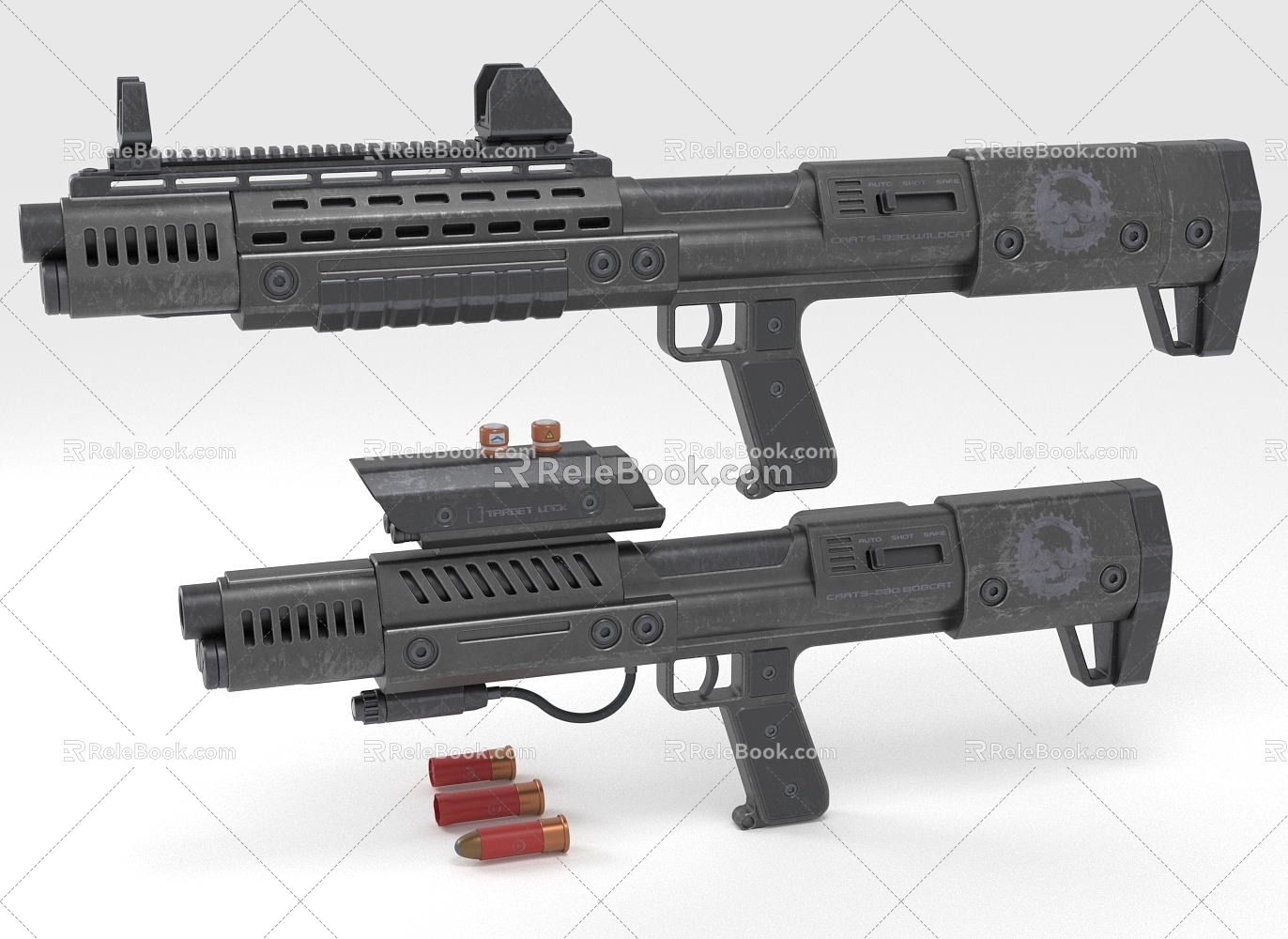 Shotgun Firearm Case Long Range Weapon 3d model