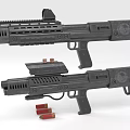 Shotgun Firearm Case Long Range Weapon 3d model