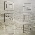 Marble Switch Panels with Two Textures and Square Round Switch Designs 3d model